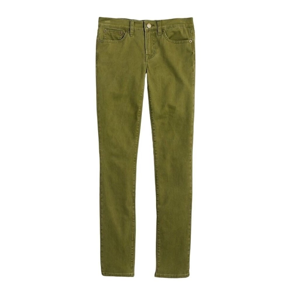 J.‎ Crew Womens Olive Green Skinny Jeans Size 35 NWT Preppy Office Stretch Slim